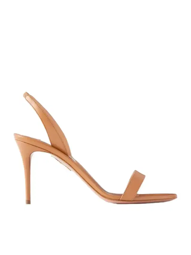 Aquazzura So Nude 85 Leather Slingback Sandals