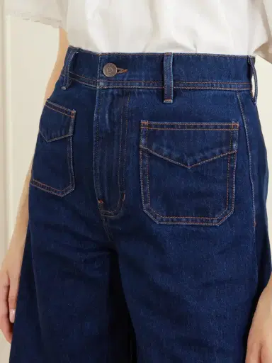 Veronica Beard Carter Cotton And Silk-blend Denim Shorts | Thumbnail 5