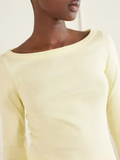 FLORE FLORE Steffi Ribbed Organic Cotton-jersey T-shirt | Thumbnail 4 FLORE FLORE Steffi Ribbed Organic Cotton-jersey T-shirt | Thumbnail 4
