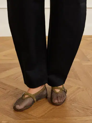 Alaïa Suede-trimmed Mesh Ballet Flats | Thumbnail 5 Alaïa Suede-trimmed Mesh Ballet Flats | Thumbnail 5