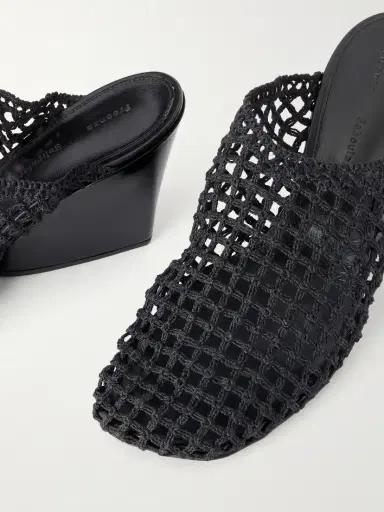 Proenza Schouler Slant 70 Leather-trimmed Crocheted Mules | Thumbnail 5 Proenza Schouler Slant 70 Leather-trimmed Crocheted Mules | Thumbnail 5