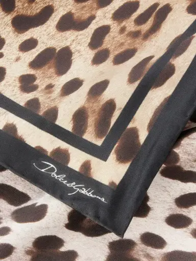 Dolce & Gabbana Leopard-print Silk-twill Scarf | Thumbnail 4 Dolce & Gabbana Leopard-print Silk-twill Scarf | Thumbnail 4