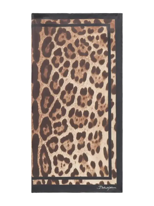 Dolce & Gabbana Leopard-print Silk-twill Scarf