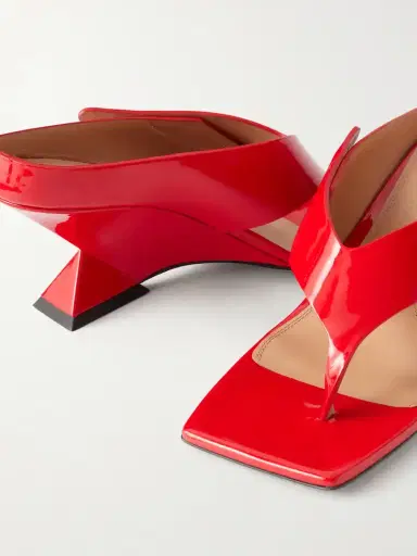 The Attico Cheope 65 Leather Wedge Thong Sandals | Thumbnail 5