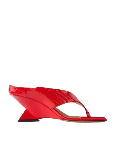 The Attico Cheope 65 Leather Wedge Thong Sandals | Thumbnail 1