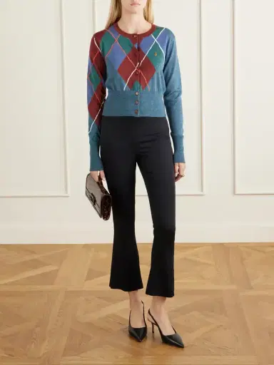 Vivienne Westwood Logo-embroidered Checked Wool And Cotton-blend Cardigan | Thumbnail 2 Vivienne Westwood Logo-embroidered Checked Wool And Cotton-blend Cardigan | Thumbnail 2