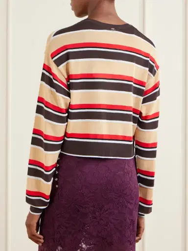Rabanne Bead-embellished Striped Knitted Cardigan | Thumbnail 3 Rabanne Bead-embellished Striped Knitted Cardigan | Thumbnail 3