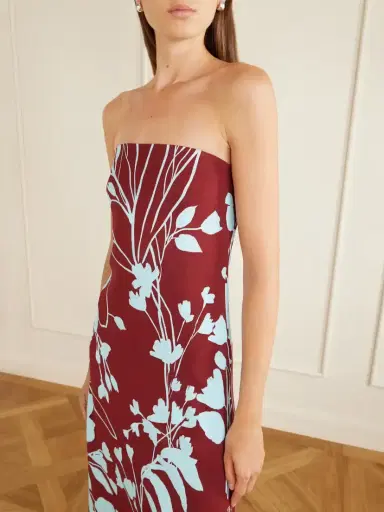 Cara Cara Benita Floral-print Stretch-crepe Strapless Maxi Dress | Thumbnail 4 Cara Cara Benita Floral-print Stretch-crepe Strapless Maxi Dress | Thumbnail 4