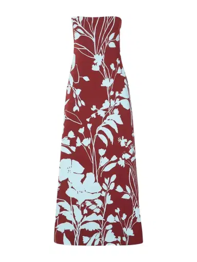 Cara Cara Benita Floral-print Stretch-crepe Strapless Maxi Dress | Thumbnail 1 Cara Cara Benita Floral-print Stretch-crepe Strapless Maxi Dress | Thumbnail 1