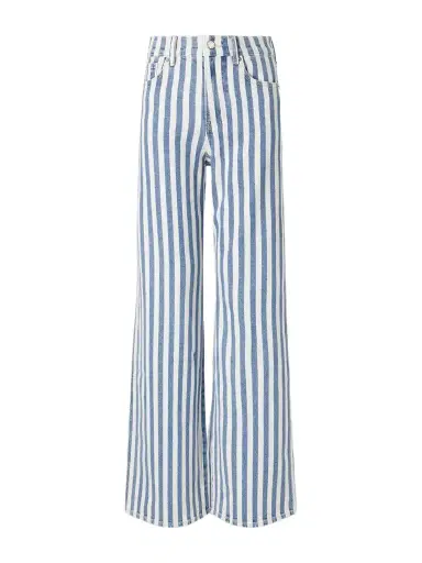 Veronica Beard Taylor Striped High-rise Wide-leg Jeans | Thumbnail 1 Veronica Beard Taylor Striped High-rise Wide-leg Jeans | Thumbnail 1