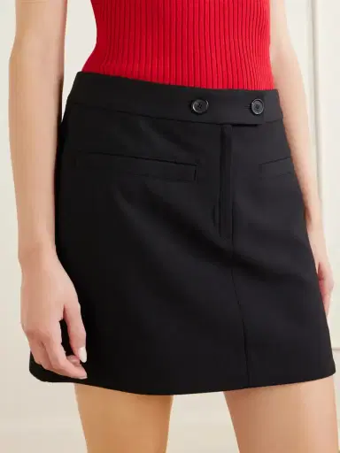 Courrèges Logo-embroidered Twill Mini Skirt | Thumbnail 5