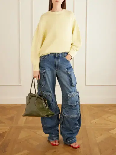 The Attico Tapered Mid-rise Wide-leg Cargo Jeans | Thumbnail 2 The Attico Tapered Mid-rise Wide-leg Cargo Jeans | Thumbnail 2
