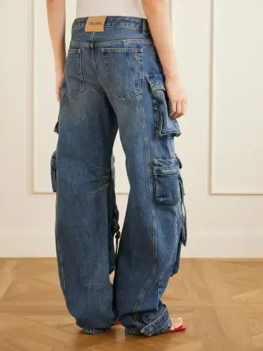 The Attico Tapered Mid-rise Wide-leg Cargo Jeans | Thumbnail 4 The Attico Tapered Mid-rise Wide-leg Cargo Jeans | Thumbnail 4