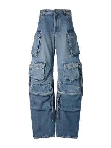 The Attico Tapered Mid-rise Wide-leg Cargo Jeans | Thumbnail 1 The Attico Tapered Mid-rise Wide-leg Cargo Jeans | Thumbnail 1