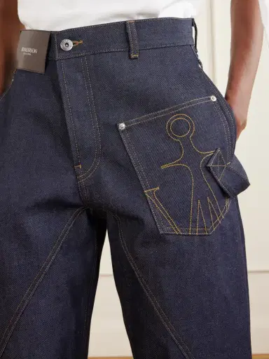 JW Anderson High-rise Embroidered Wide-leg Jeans | Thumbnail 4 JW Anderson High-rise Embroidered Wide-leg Jeans | Thumbnail 4