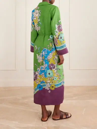 ALÉMAIS Nanci Belted Floral-print Linen Midi Dress | Thumbnail 3 ALÉMAIS Nanci Belted Floral-print Linen Midi Dress | Thumbnail 3