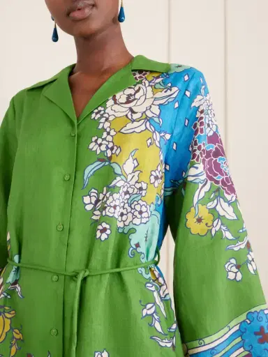 ALÉMAIS Nanci Belted Floral-print Linen Midi Dress | Thumbnail 4 ALÉMAIS Nanci Belted Floral-print Linen Midi Dress | Thumbnail 4