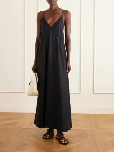 Another Tomorrow Knotted Paneled Linen Maxi Dress | Thumbnail 2 Another Tomorrow Knotted Paneled Linen Maxi Dress | Thumbnail 2