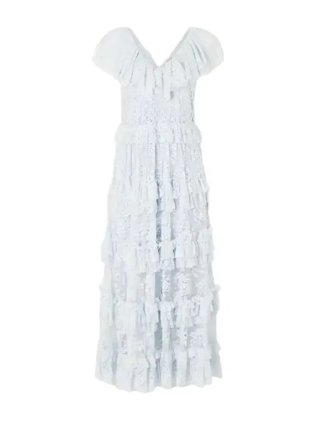 Sharleen Ruffled Lace Maxi Dress
