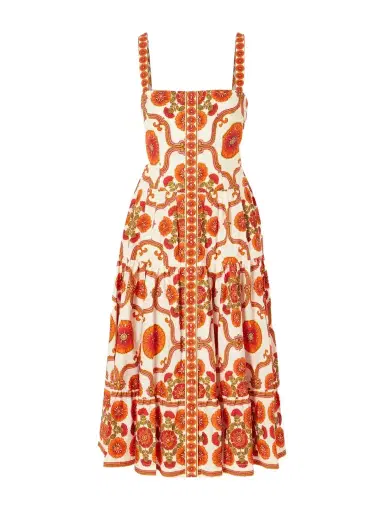 Cara Cara Margarita Tiered Floral-print Cotton-poplin Midi Dress | Thumbnail 1