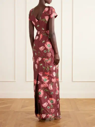 Erdem Floral-print Textured Satin Dress | Thumbnail 3