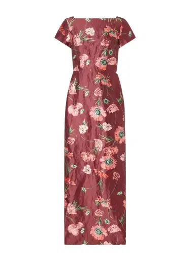 Erdem Floral-print Textured Satin Dress | Thumbnail 1