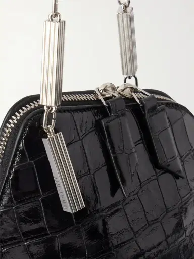 The Attico La Scala Asymmetric Croc-effect Leather Clutch | Thumbnail 5 The Attico La Scala Asymmetric Croc-effect Leather Clutch | Thumbnail 5