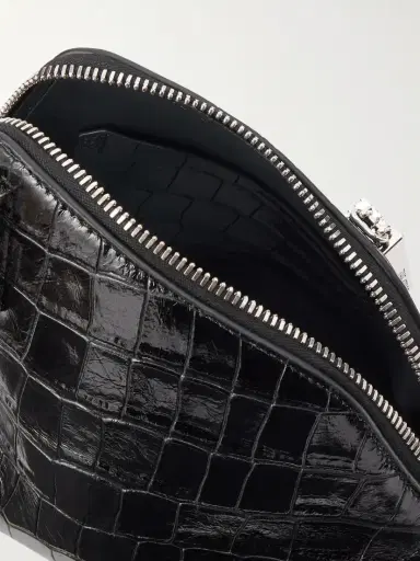 The Attico La Scala Asymmetric Croc-effect Leather Clutch | Thumbnail 6 The Attico La Scala Asymmetric Croc-effect Leather Clutch | Thumbnail 6