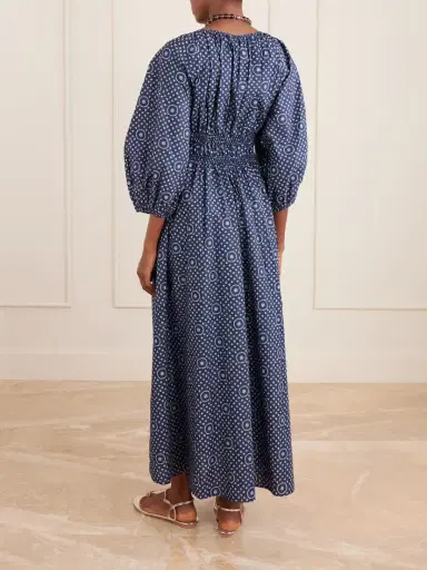Matteau Shirred Paisley-print Organic Cotton Midi Dress | Thumbnail 3
