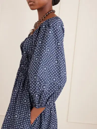 Matteau Shirred Paisley-print Organic Cotton Midi Dress | Thumbnail 4