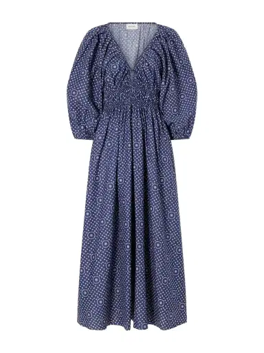 Matteau Shirred Paisley-print Organic Cotton Midi Dress | Thumbnail 1