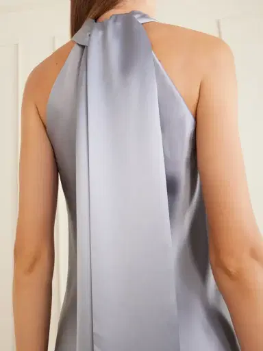 Galvan Siena Satin Halterneck Mini Dress | Thumbnail 5