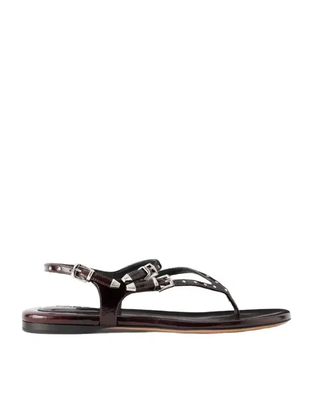 Chloé Studded Patent Leather Sandals