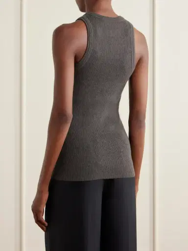 Lisa Yang Amya Ribbed Cotton And Cashmere-blend Tank | Thumbnail 4 Lisa Yang Amya Ribbed Cotton And Cashmere-blend Tank | Thumbnail 4