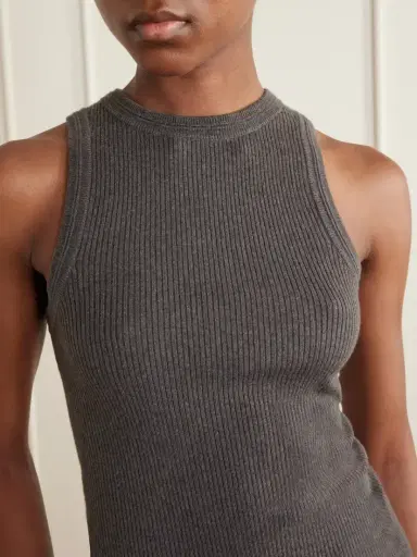 Lisa Yang Amya Ribbed Cotton And Cashmere-blend Tank | Thumbnail 5 Lisa Yang Amya Ribbed Cotton And Cashmere-blend Tank | Thumbnail 5