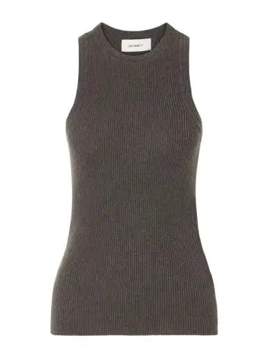 Lisa Yang Amya Ribbed Cotton And Cashmere-blend Tank | Thumbnail 1 Lisa Yang Amya Ribbed Cotton And Cashmere-blend Tank | Thumbnail 1