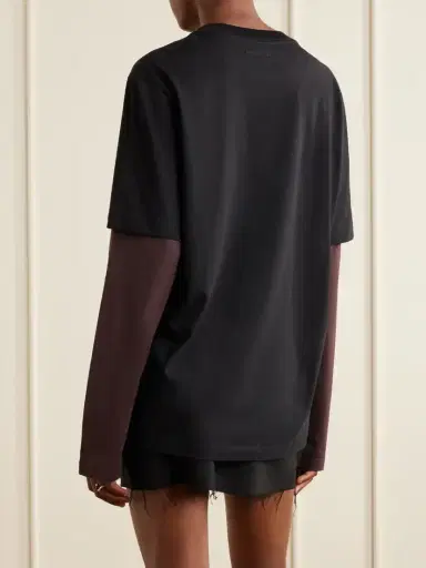 Courrèges Logo-embroidered Cotton-jersey T-shirt | Thumbnail 4