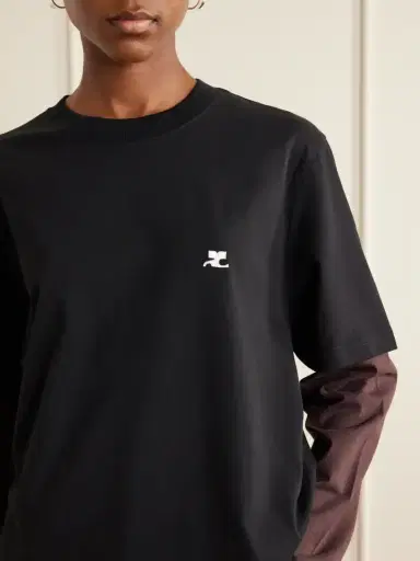 Courrèges Logo-embroidered Cotton-jersey T-shirt | Thumbnail 5