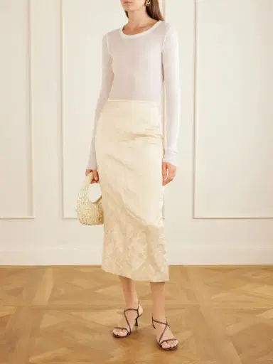 FFORME Mena Cloqué Cotton-blend Midi Skirt | Thumbnail 2