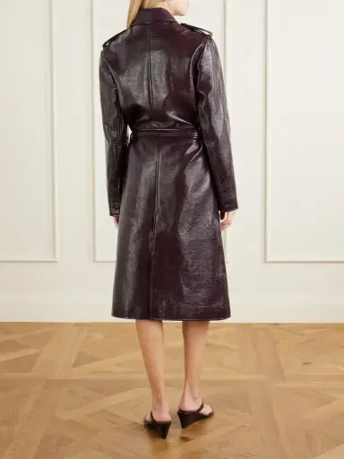 Courrèges Belted Cotton-blend Vinyl Trench Coat | Thumbnail 3 Courrèges Belted Cotton-blend Vinyl Trench Coat | Thumbnail 3