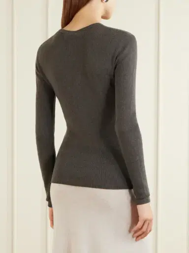 Lisa Yang Vivian Cotton And Cashmere-blend T-shirt | Thumbnail 3