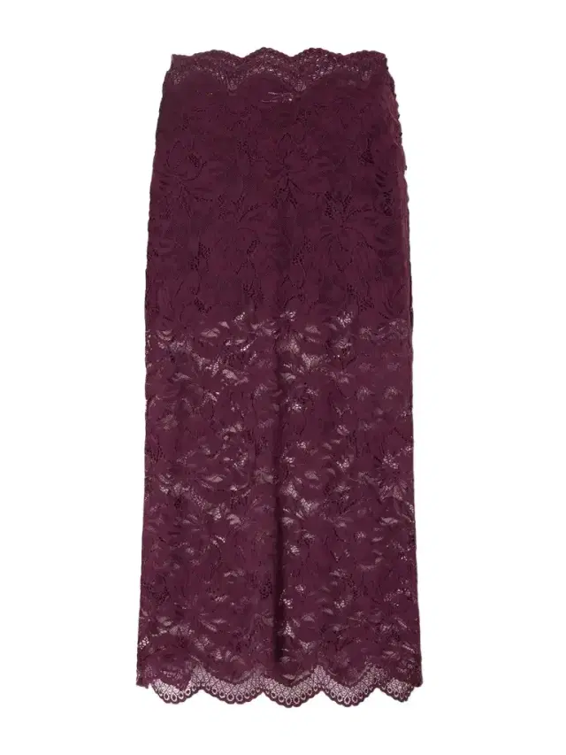 Bead-embellished Lace Midi Skirt