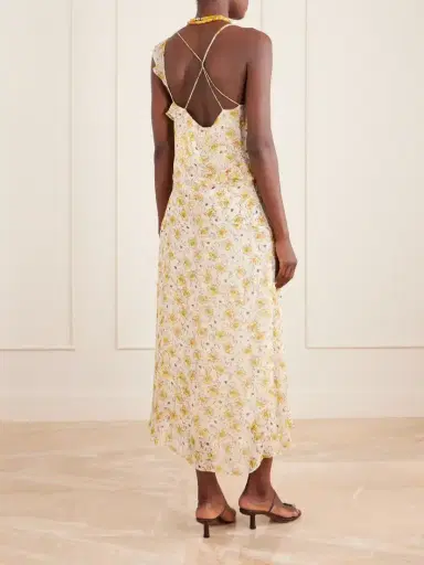 Marant Étoile Luxie Ruffled Chiffon Dress | Thumbnail 3 Marant Étoile Luxie Ruffled Chiffon Dress | Thumbnail 3