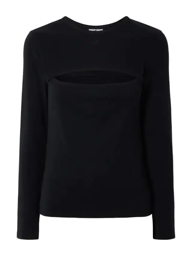 Slash Logo-embroidered Cut-out Cotton Shirt