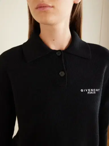 Givenchy Logo-embroidered Wool And Cashmere-blend Polo Sweater | Thumbnail 5 Givenchy Logo-embroidered Wool And Cashmere-blend Polo Sweater | Thumbnail 5