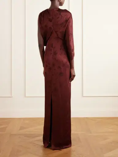 Erdem Draped Floral-jacquard Crepon Gown | Thumbnail 3 Erdem Draped Floral-jacquard Crepon Gown | Thumbnail 3