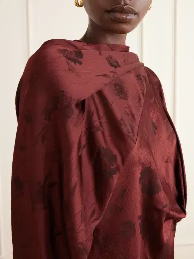 Erdem Draped Floral-jacquard Crepon Gown | Thumbnail 4 Erdem Draped Floral-jacquard Crepon Gown | Thumbnail 4