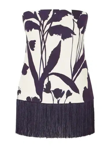 Cara Cara Benita Fringed Floral-print Stretch-crepe Tank | Thumbnail 1