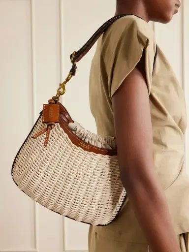 Isabel Marant Oskan Wicker Leather-trimmed Wicker Shoulder Bag | Thumbnail 2 Isabel Marant Oskan Wicker Leather-trimmed Wicker Shoulder Bag | Thumbnail 2