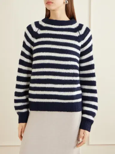 Lisa Yang Reni Striped Cashmere And Silk-blend Sweater | Thumbnail 3 Lisa Yang Reni Striped Cashmere And Silk-blend Sweater | Thumbnail 3